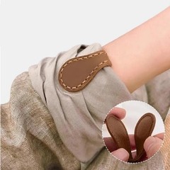 Magnetic Trouser Clips PU Leather Shirts Sleeve Clips Quick Release Clamps