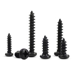 M3 Black Steel Phillips Round Pan Head Self Tapping Screw Sheet Metal Wood Screw