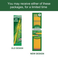 Ticonderoga Wood-Cased Pencils, Pre-Sharpened, 2 12 Count (Pack of 1), Yellow