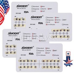 10-200Pack Orthodontic Dental Brackets Braces Mini Roth MBT.022 Slot Hooks 345/3