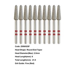Zirconia Diamond Bur High Speed Bur FG Z368 Z856 Z850 Z881 Z379 Fine Medium Grit