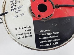 9772-14 Open Box ITT Royal Product Black 12 1/32 Wire 4-1/2 lbs On Spool USA