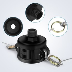 275 330 Gallon IBC Tote Tank Drain Adapter 2″Cam Lock for Garden Hose 3/4″ New