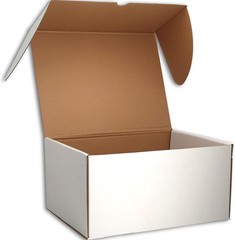 Easy Assembly White Cardboard Boxes 12x6x6 for Shipping & Gift Giving – 15 Count