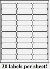 30,000 labels Premium Label Supply 2.625″ x 1 Self Adhesive Address Labels