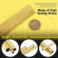 Brass Round Tubes OD 0.8mm – 50mm Length 500mm Model Making Hobbies DIY Repairs