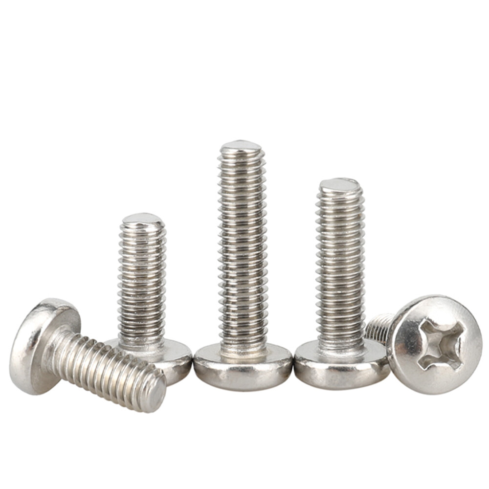 M2/M2.5/M3/M3.5/M4/M5 304 Stainless Steel Phillips Cross Pan Head Machine Screws