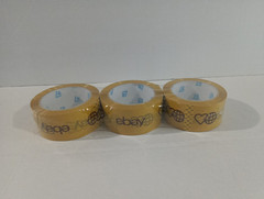 3 Rolls Official eBay Brand Logo Yellow Packing Packaging Tape Shipping 2″ X 75”