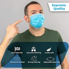 20/50/100 Pcs Disposable Face Mask Protective Non Medical 3-Ply Nose Mouth Cover