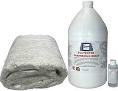 Polyester Resin with Fiberglass 1.5x50x10 Yards Chopped Strand Mat Auto Marine!