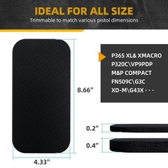 Holster Wedge, AIWB/IWB Foam Backer – Soft, Breathable & Comfortable Foam Pad…