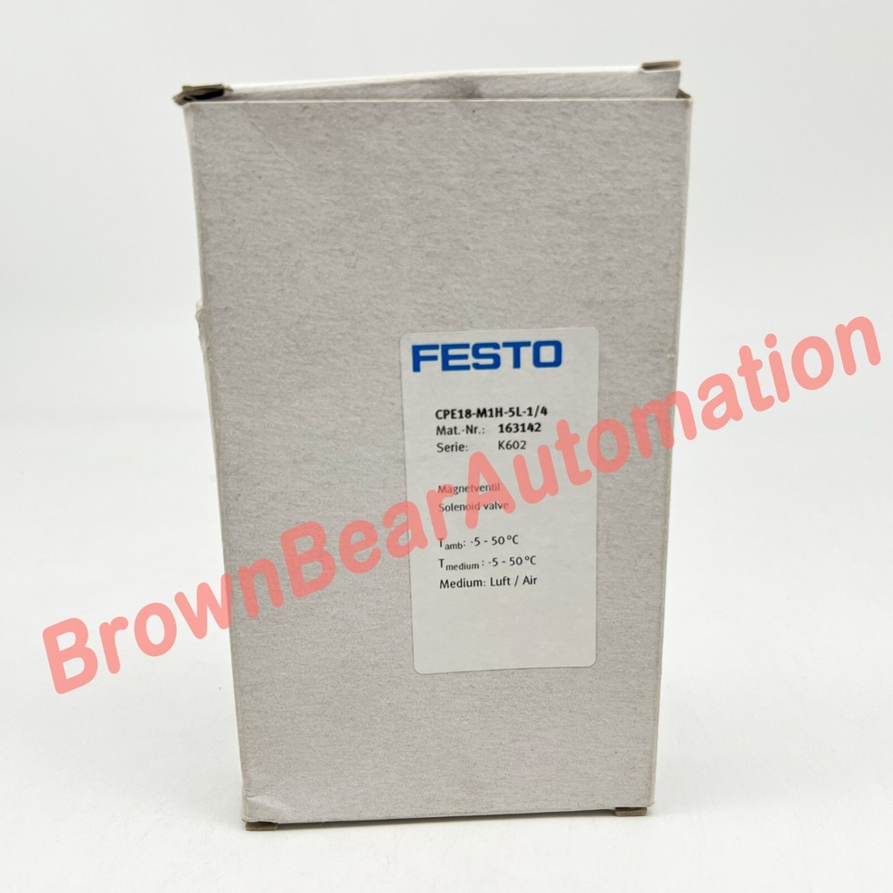 In Stock Newest In Box Original FESTO 163142 CPE18-M1H-5L-1/4 Solenoid Valve #US