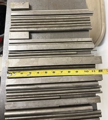 1018 Steel Bar Stock Lot – Round & Square – 34 PCS – 21.50 LB Total