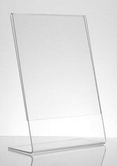 Dazzling Displays 10 Acrylic 4″ x 6″ Slanted Sign Holders
