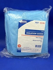 Dukal 301BL Isolation Gowns Universal Blue 10 Count Bag