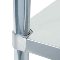 30″W x 12″L Stainless Steel Equipment Filler Table with Backsplash & Undershelf
