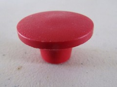 Dimco Gray Push Pull Knob, Red Thermoplastic 1/4-20 x 7/16 Insert, Rare!