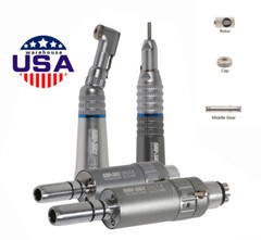 NSK Style Dental Latch/Push Slow Speed Handpiece Contra Angle Air Motor 2/4Holes