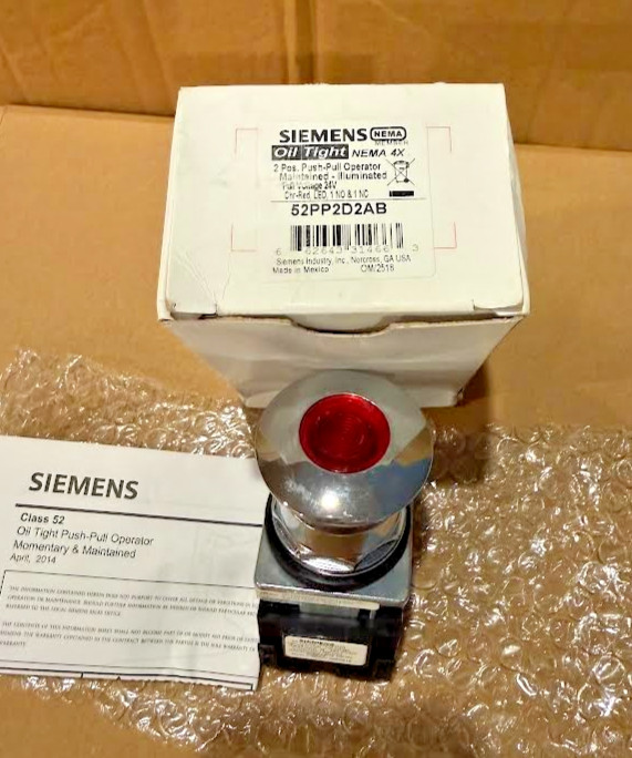 Siemens 52PP2D2AB Illuminated Push-Pull Switch