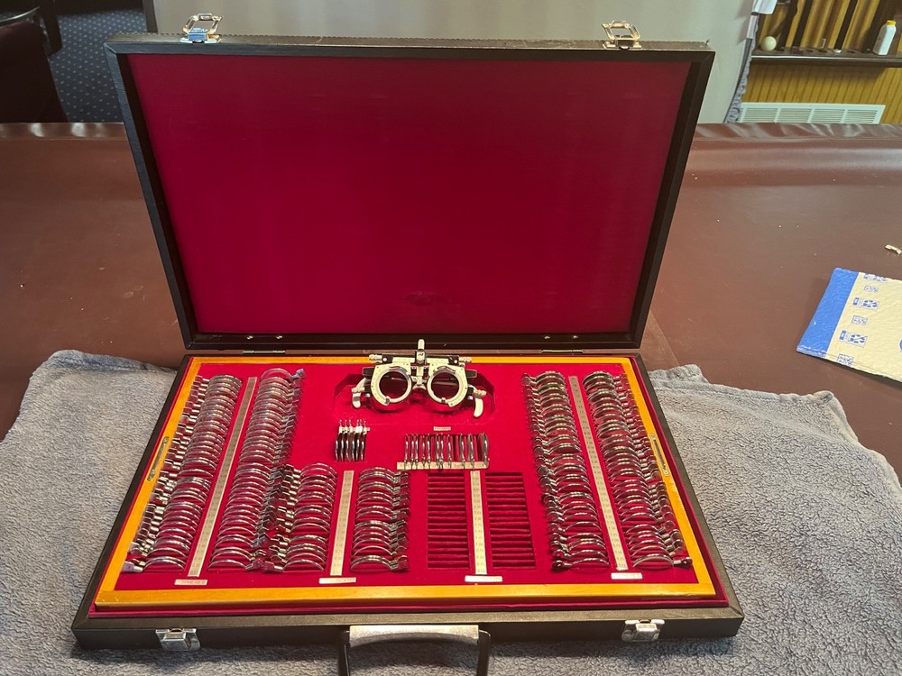 Full Marco Minus Cylinder Trial Lens Set plus Case & Trial Frame
