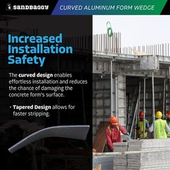 Sandbaggy Curved Aluminum Form Wedge for Concrete Forms (Reusable)