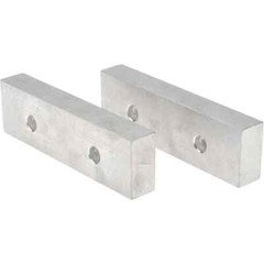 1 Pair Gibraltar Soft Aluminum Vise Jaws, Flat/No Step, 3/4″ Thick x 5″ Wide