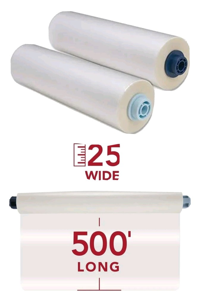 General Binding #3748201EZ Laminating Film 25-Inch x500-Ft Nap I 1.5 mil 2 Rolls