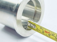 Lot of 4 Stainless Steel 47mm x 47mm Butt Weld Adapter