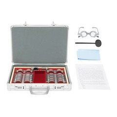 Optometry Optical Trial Lens Kit Test Metal Trial Frame Set w/Case Box 104pcs