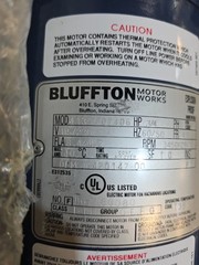 Bluffton 4133007406 3/4hp Explosion Proof Motor 1 Phase 115/230v 3450/2875 RPM