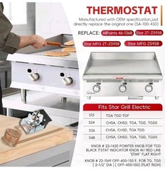 Quality Aftermarket Star Griddle Thermostat 2T-Z5958 Z5958 SA-465-36 SA-100-450