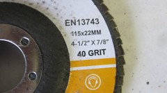 Lot of 17 Aluminum Flap Discs 4-1/2″ x 7/8″ 40 Grit 13300 Max RPM 80 m/s EN13743