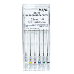 Mani Short Barbed Broaches for Efficiently remove debris and pulp tissue