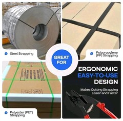 IDL Packaging Portable 1/2″ x 200′ Steel Strapping Kit, 1100 lbs Break Strength