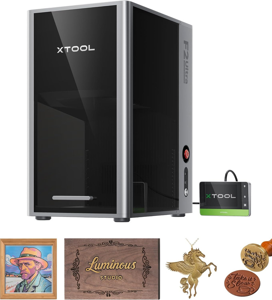 F2 Ultra 60W MOPA & 40W Diode Dual Laser Engraver, 100+ Color Metal Engraving, D