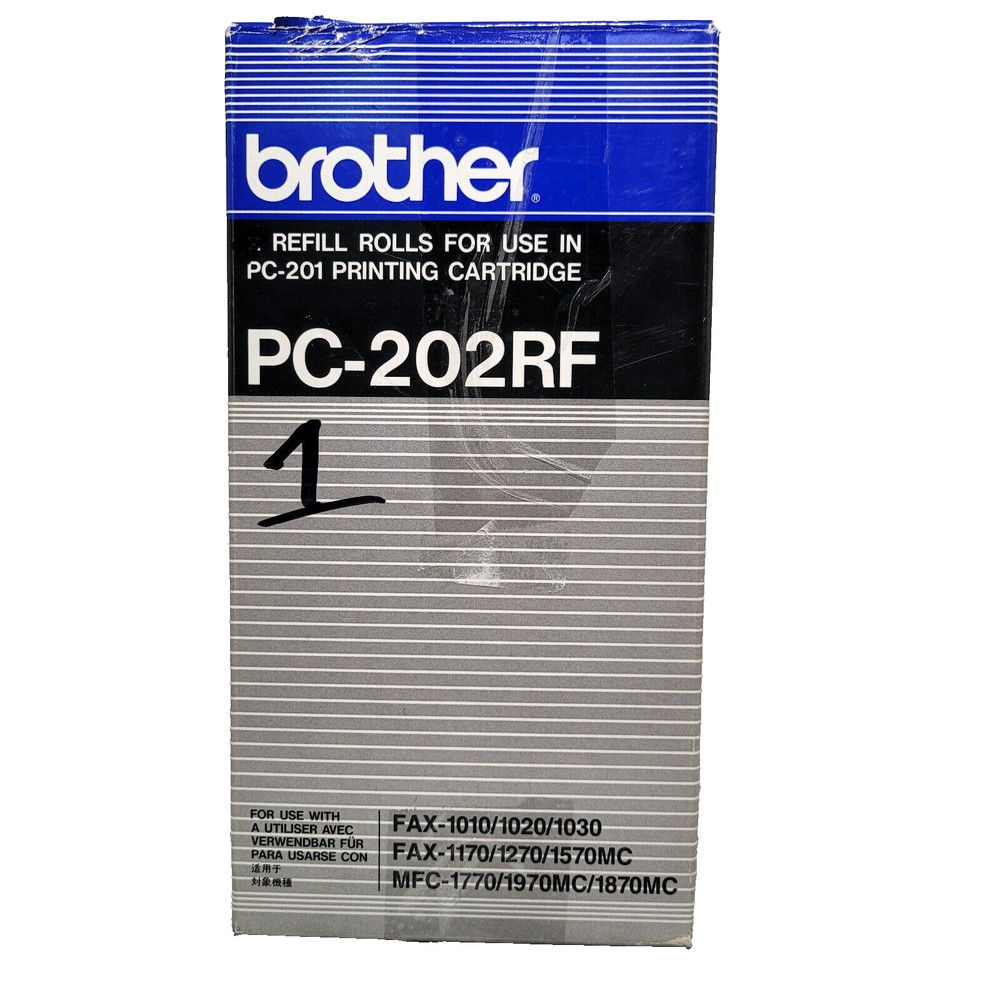 Thermal Transfer Refill Roll Brother PC202RF Black NEW IN BOX ONE CARTRIDGE INK