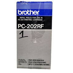 Thermal Transfer Refill Roll Brother PC202RF Black NEW IN BOX ONE CARTRIDGE INK
