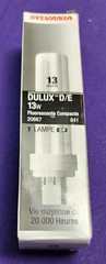 Sylvania 20667 13W CF13DD/E/841/ECO 4 Pin G24q-1 Base CFL – NEW OLD STOCK