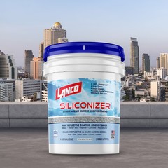 Siliconizer 5 Gal Acrylic Elastomeric White Reflective Roof Sealer Coating