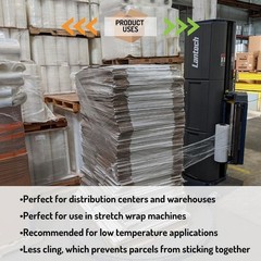 20″ X4000′ 120 Gauge 20 Rolls Blown Machine Pallet Stretch Wrap Cling Film Clear