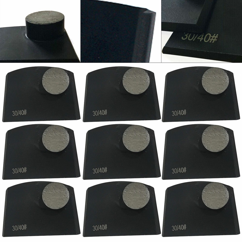 9Pcs Diamond Grinding Round Button Lavina Edco Floor Concrete Grinder Grit 30/40