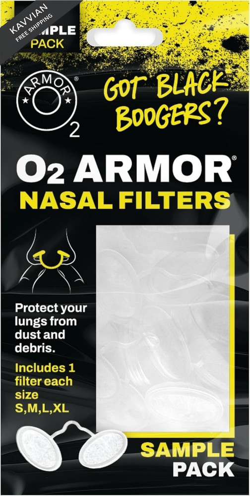 O2 Armor Nose Filters for Welders & Allergies – Assorted Sizes, Clear