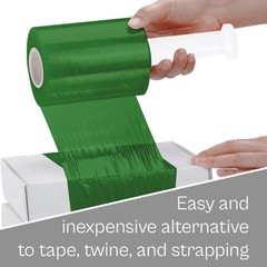 Narrow Banding Stretch Film Shrink Wrap Green Color 5″ x 1000′ 80 Ga 12 Rolls