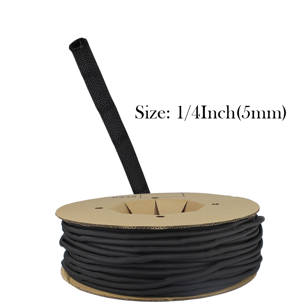 Braided Cable Sleeve Split Wire Loom Tubing Cord Protect Mesh Woven Material Lot