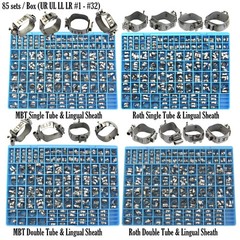 85 Sets Orthodontic Buccal Tube Molar Bands Lingual Sheath MBT Roth 0.022 GAC