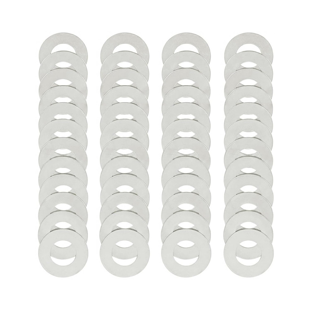 Compatible M8×16MM Steel Shim Washer Set 48Pcs – Precision Thin Shim/Flat