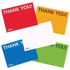 NEW Thank You Cards – Red, Blue, Green and Yellow With Fast Free Shipping