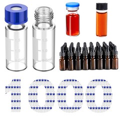 1000PCS 2ml Autosampler Vials+Pre-Slit Caps 9-425 Glass Bottle Screw Top HPLC GC