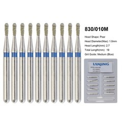 Diamond Burs Dental Zirconia Cutter Diamond Bur FG Football Round End Taper Pear