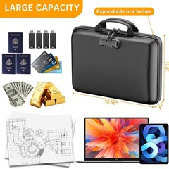 DocSafe Fireproof File Organizer with Lock for Important Documents